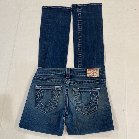 True Religion Women’s World Tour Distressed Straight Fit Johnny Jeans   SIZE  25 - Picture 9 of 16